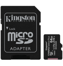 microSDXC (UHS-1) Kingston Canvas Select Plus 64Gb class 10 А1 (R-100MB/s) (adapter SD) (SDCS2/64GB)