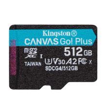 Карта пам'яті microSDXC (UHS-1 U3) Kingston Canvas Go! Plus 512Gb class 10 A2 V30 (R200MB/s, W-160MB/s) (SDCG4/512GBSP)