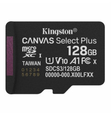 Карта пам'яті microSDXC (UHS-1) Kingston Canvas Select Plus Gen3 128Gb class 10 А1 (R-150MB/s) (SDCS3/128GBSP)