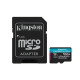 microSDXC (UHS-1 U3) Kingston Canvas Go Plus 512Gb class 10 A2 V30 (R170MB/s, W90MB/s) (adapter SD) (SDCG3/512GB)