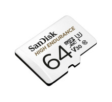 microSDXC (UHS-1 U3) SanDisk High Endurance 64Gb class 10 V30 (100Mb/s) (adapterSD) (SDSQQNR-064G-GN6IA)