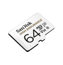 microSDXC (UHS-1 U3) SanDisk High Endurance 64Gb class 10 V30 (100Mb/s) (adapterSD) (SDSQQNR-064G-GN6IA)