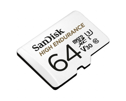 microSDXC (UHS-1 U3) SanDisk High Endurance 64Gb class 10 V30 (100Mb/s) (adapterSD) (SDSQQNR-064G-GN6IA)