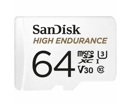 microSDXC (UHS-1 U3) SanDisk High Endurance 64Gb class 10 V30 (100Mb/s) (adapterSD) (SDSQQNR-064G-GN6IA)