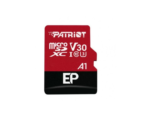 microSDXC (UHS-1 U3) Patriot EP Series 1Тb class 10 V30 (R-100MB/s, W-80MB/s) (adapter SD) (PEF1TBEP31MCX)