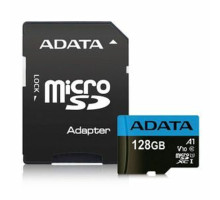 microSDXC (UHS-1) A-DATA Premier 128Gb Class 10 А1 (R-100Mb/s) (adapter SD) (AUSDX128GUICL10A1-RA1)