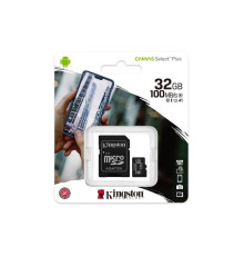 microSDHC (UHS-1) Kingston Canvas Select Plus 32Gb class 10 А1 (R-100MB/s) (adapter SD) (SDCS2/32GB)