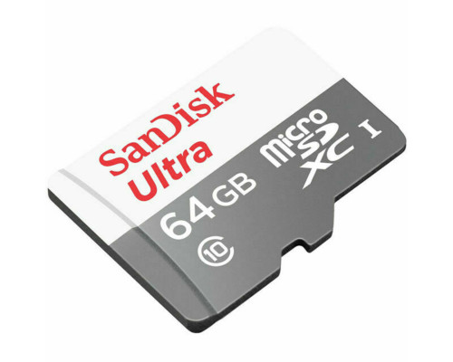 microSDXC (UHS-1) SanDisk Ultra 64Gb class 10 A1 (100Mb/s) (adapter SD) (SDSQUNR-064G-GN3MA)