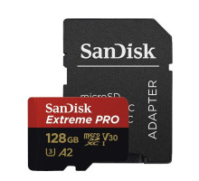 microSDXC (UHS-1 U3) SanDisk Extreme Pro A2 128Gb class 10 V30 (R200MB/s,W90MB/s) (adapter) (SDSQXCD-128G-GN6MA)