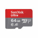 microSDXC (UHS-1) SanDisk Ultra 64Gb class 10 A1 (140Mb/s) (adapter SD) (SDSQUAB-064G-GN6MA)