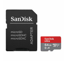 microSDXC (UHS-1) SanDisk Ultra 64Gb class 10 A1 (140Mb/s) (adapter SD) (SDSQUAB-064G-GN6MA)