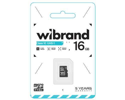 microSDHC (UHS-1) Wibrand 16Gb class 10 (WICDHU1/16GB)