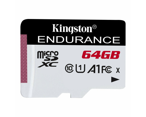 microSDXC (UHS-1 U1) Kingston Endurance 64Gb class 10 А1 (R95MB/s, W30MB/s) (SDCE/64GB)