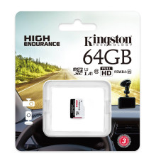 microSDXC (UHS-1 U1) Kingston Endurance 64Gb class 10 А1 (R95MB/s, W30MB/s) (SDCE/64GB)