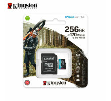 microSDXC (UHS-1 U3) Kingston Canvas Go Plus 256Gb class 10 A2 V30 (R170MB/s, W90MB/s) (SDCG3/256GBSP)