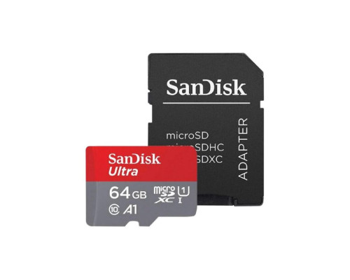 microSDXC (UHS-1) SanDisk Ultra 64Gb class 10 A1 (140Mb/s) (adapter SD) Imaging Packaging (SDSQUAB-064G-GN6IA)