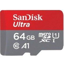 microSDXC (UHS-1) SanDisk Ultra 64Gb class 10 A1 (140Mb/s) (adapter SD) Imaging Packaging (SDSQUAB-064G-GN6IA)