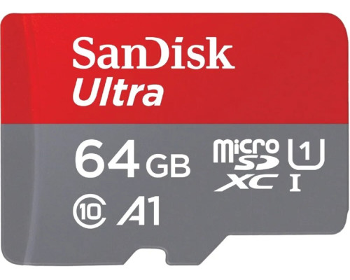 microSDXC (UHS-1) SanDisk Ultra 64Gb class 10 A1 (140Mb/s) (adapter SD) Imaging Packaging (SDSQUAB-064G-GN6IA)