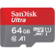 microSDXC (UHS-1) SanDisk Ultra 64Gb class 10 A1 (140Mb/s) (adapter SD) Imaging Packaging (SDSQUAB-064G-GN6IA)