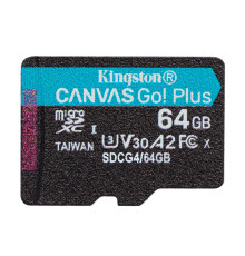 Карта пам'яті microSDXC (UHS-1 U3) Kingston Canvas Go! Plus 64Gb class 10 A2 V30 (R200MB/s) (SDCG4/64GBSP)