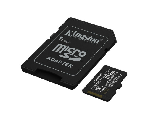 Карта пам'яті microSDXC (UHS-1 U3) Kingston Canvas Select Plus Gen3 512Gb class 10 А1 V30 (R-150MB/s) (adapter SD) (SDCS3/512GB)