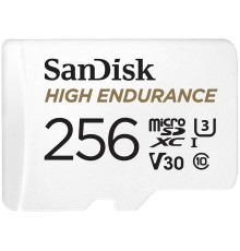 microSDXC (UHS-1 U3) SanDisk High Endurance 256Gb class 10 V30 (100Mb/s) (adapterSD) (SDSQQNR-256G-GN6IA)