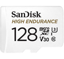 microSDXC (UHS-1 U3) SanDisk High Endurance 128Gb class 10 V30 (100Mb/s) (adapterSD) (SDSQQNR-128G-GN6IA)