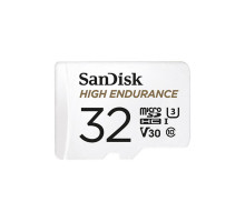 microSDHC (UHS-1 U3) SanDisk High Endurance 32Gb class 10 V30 (100Mb/s) (adapterSD) (SDSQQNR-032G-GN6IA)