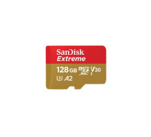 microSDXC (UHS-1 U3) SanDisk Extreme A2 128Gb class 10 V30 (R190MB/s,W90MB/s) (adapter SD) (SDSQXAA-128G-GN6MA)