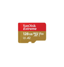 microSDXC (UHS-1 U3) SanDisk Extreme A2 128Gb class 10 V30 (R190MB/s,W90MB/s) (adapter SD) (SDSQXAA-128G-GN6MA)