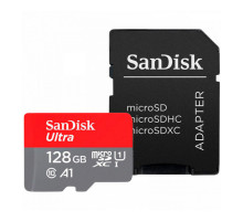 microSDXC (UHS-1) SanDisk Ultra 128Gb class 10 A1 (140Mb/s) (adapter SD) (SDSQUAB-128G-GN6MA)