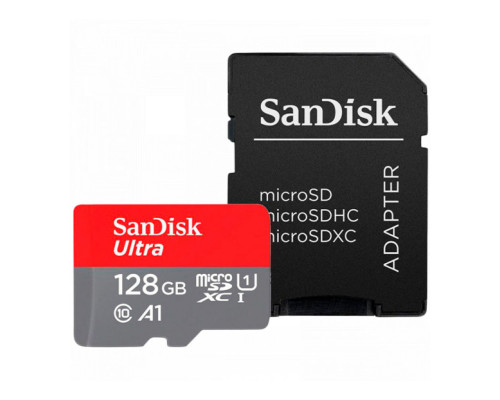 microSDXC (UHS-1) SanDisk Ultra 128Gb class 10 A1 (140Mb/s) (adapter SD) (SDSQUAB-128G-GN6MA)