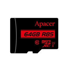 microSDXC (UHS-1) Apacer 64Gb class 10 R85MB/s (AP64GMCSX10U5-RA)