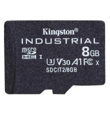microSDHC (UHS-1 U3) Kingston Industrial 8Gb class 10 V30 А1 (SDCIT2/8GBSP)