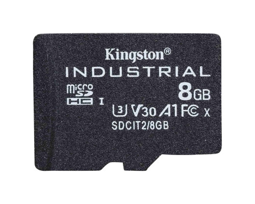 microSDHC (UHS-1 U3) Kingston Industrial 8Gb class 10 V30 А1 (SDCIT2/8GBSP)