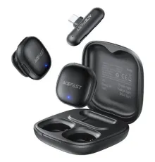 Мікрофон ACEFAST R1 wireless lavalier microphones Black mag-6974316284895153327