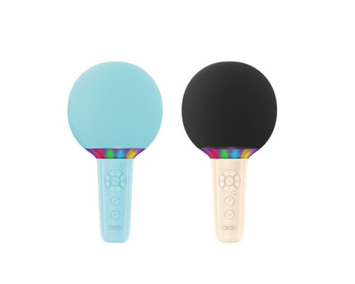 Мікрофон-колонка XO BE50 Lollipop Bluetooth Microphone Бежевий mag-6920680861798141115