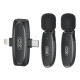 Мікрофон Петличний Бездротовий XO MKF010 Twin Type-C+IP ma38244