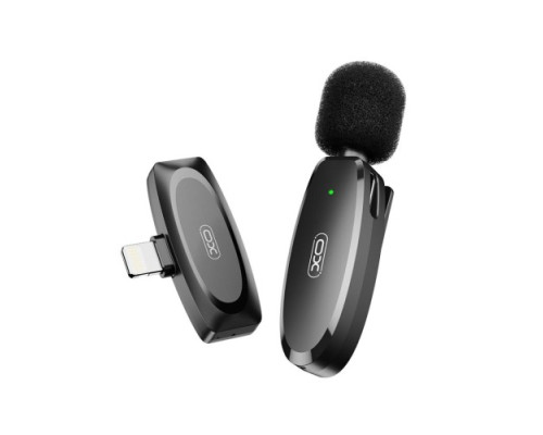 Мікрофон XO MKF08B Lightning wireless Collarclip microphone Чорний mag-692068084867660137