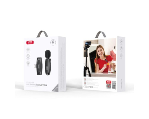 Мікрофон XO MKF08B Lightning wireless Collarclip microphone Чорний mag-692068084867660137
