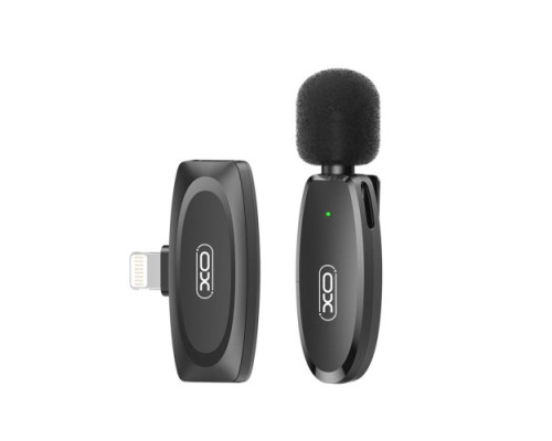 Мікрофон XO MKF08B Lightning wireless Collarclip microphone Чорний mag-692068084867660137