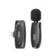 Мікрофон XO MKF08B Lightning wireless Collarclip microphone Чорний mag-692068084867660137