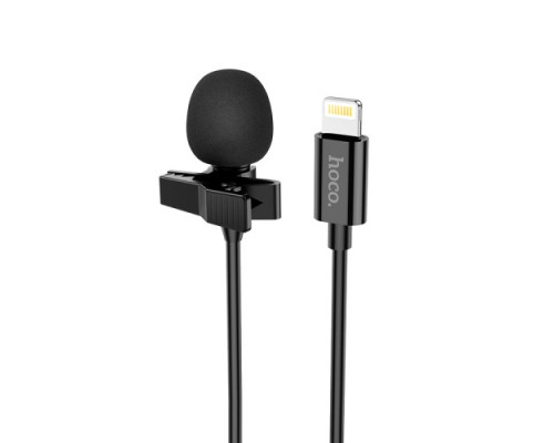 Мікрофон Петлічний HOCO L14 iP Lavalier microphone Lightning/2m. Black mag-6931474761149844