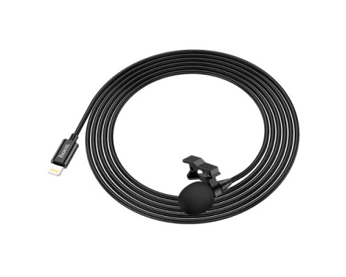 Мікрофон Петлічний HOCO L14 iP Lavalier microphone Lightning/2m. Black mag-6931474761149844