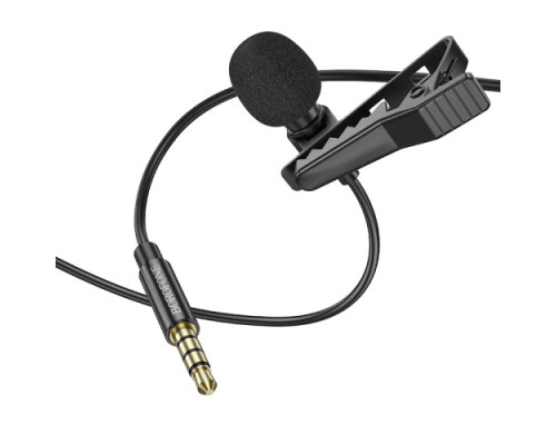 Мікрофон Петлічний BOROFONE BFK11 Elegant lavalier AUX3,5/2m. чорний mag-69419911066681005