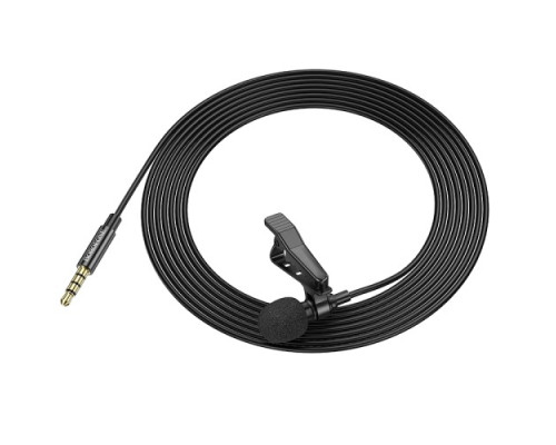 Мікрофон Петлічний BOROFONE BFK11 Elegant lavalier AUX3,5/2m. чорний mag-69419911066681005