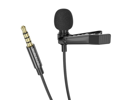 Мікрофон Петлічний BOROFONE BFK11 Elegant lavalier AUX3,5/2m. чорний mag-69419911066681005