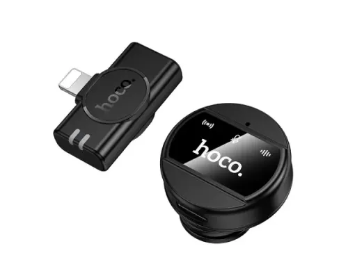 Мікрофон HOCO L21 Charm wireless microphone iP Чорний mag-6942007663137146757