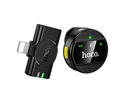 Мікрофон HOCO L21 Charm wireless microphone iP Чорний mag-6942007663137146757