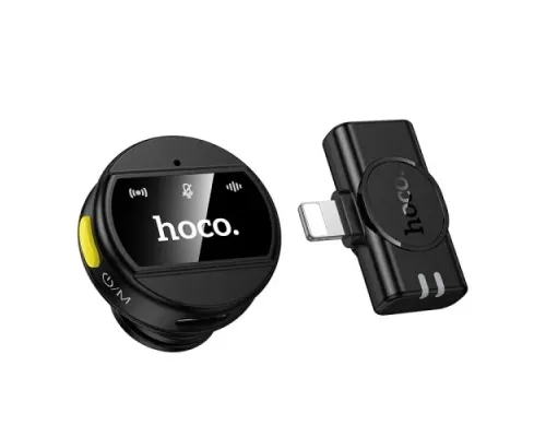 Мікрофон HOCO L21 Charm wireless microphone iP Чорний mag-6942007663137146757